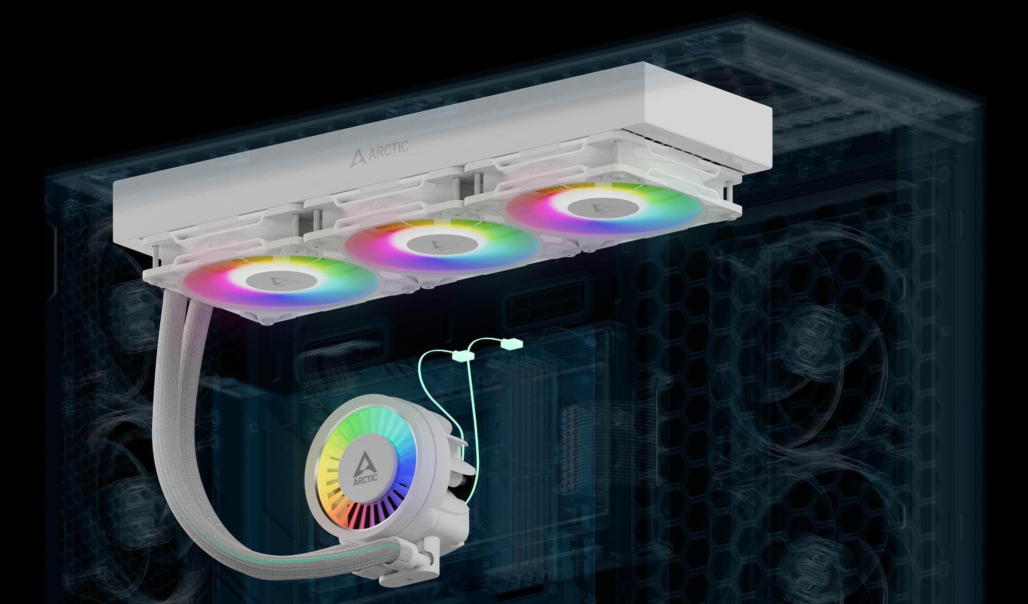 Arctic Liquid Freezer III Pro 420 A-RGB (White) — фото 9
