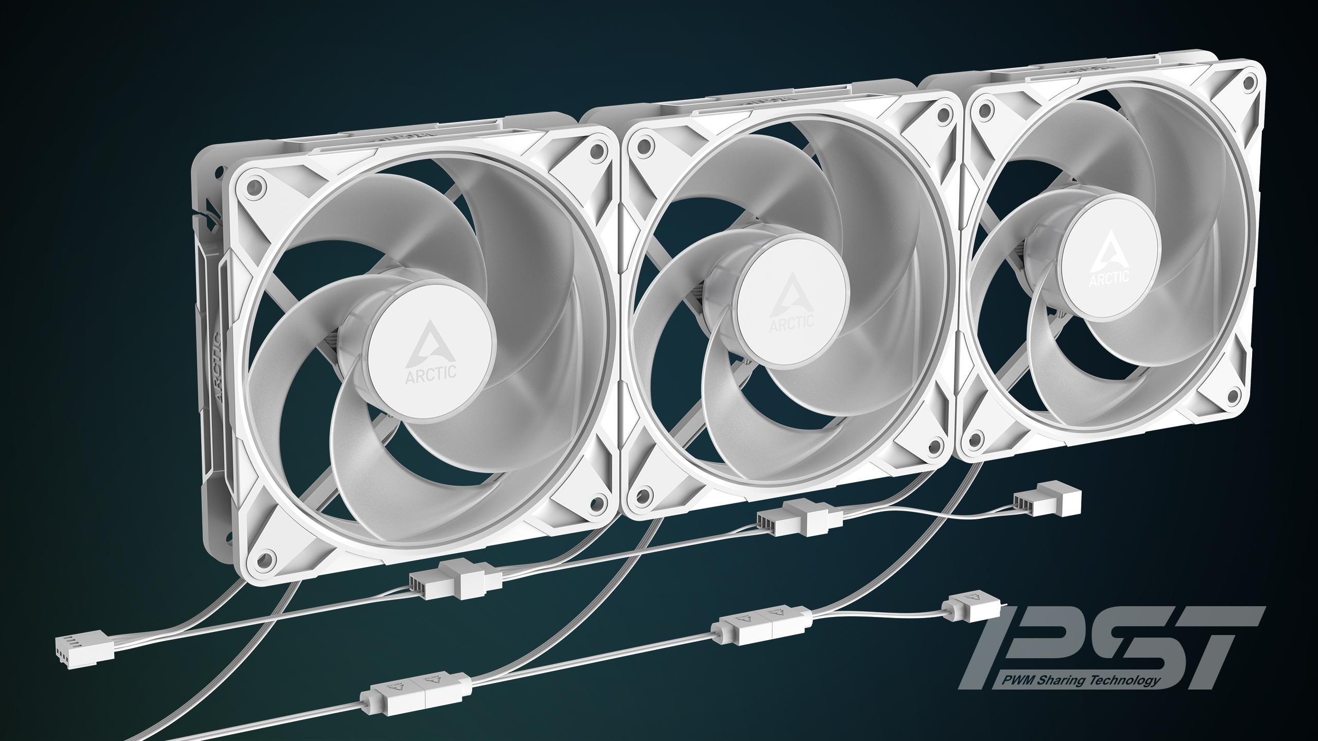 Arctic P12 Pro Reverse A-RGB (White) — 3 Pack — фото 9
