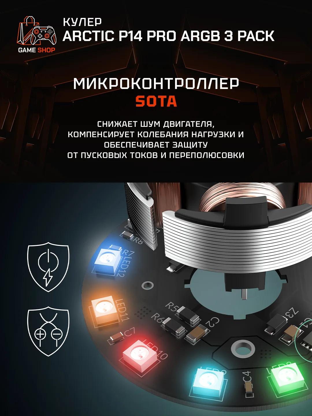 P14 Pro A-RGB (Black) — 3 Pack - ACFAN00320A - 6