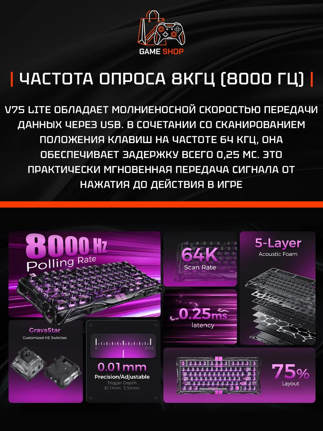 V75 Lite — Transparent Black - 6